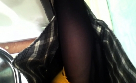 Pantyhosed Amateur Babe With Fabulous Legs Upskirt Outside