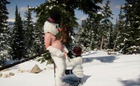 Public Handjobs Brandi De Lafey Strokes A Snowman