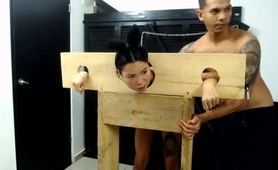 bondage-and-submission-training-for-hot-latina-in-lingerie
