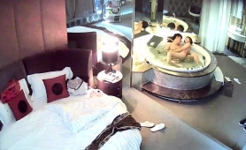 Amateur Asian Lovers Having Passionate Sex In A Hotel Room