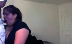 Fat Amateur Brunette Gets Rammed Doggystyle By A Black Guy