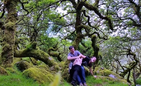 Merciless outdoor spanking punishment for naughty teen