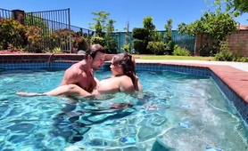 Wet and wild pussy pounding session for big boobed housewife